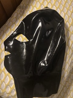 Little Rubber Cherry Latex Hood Black