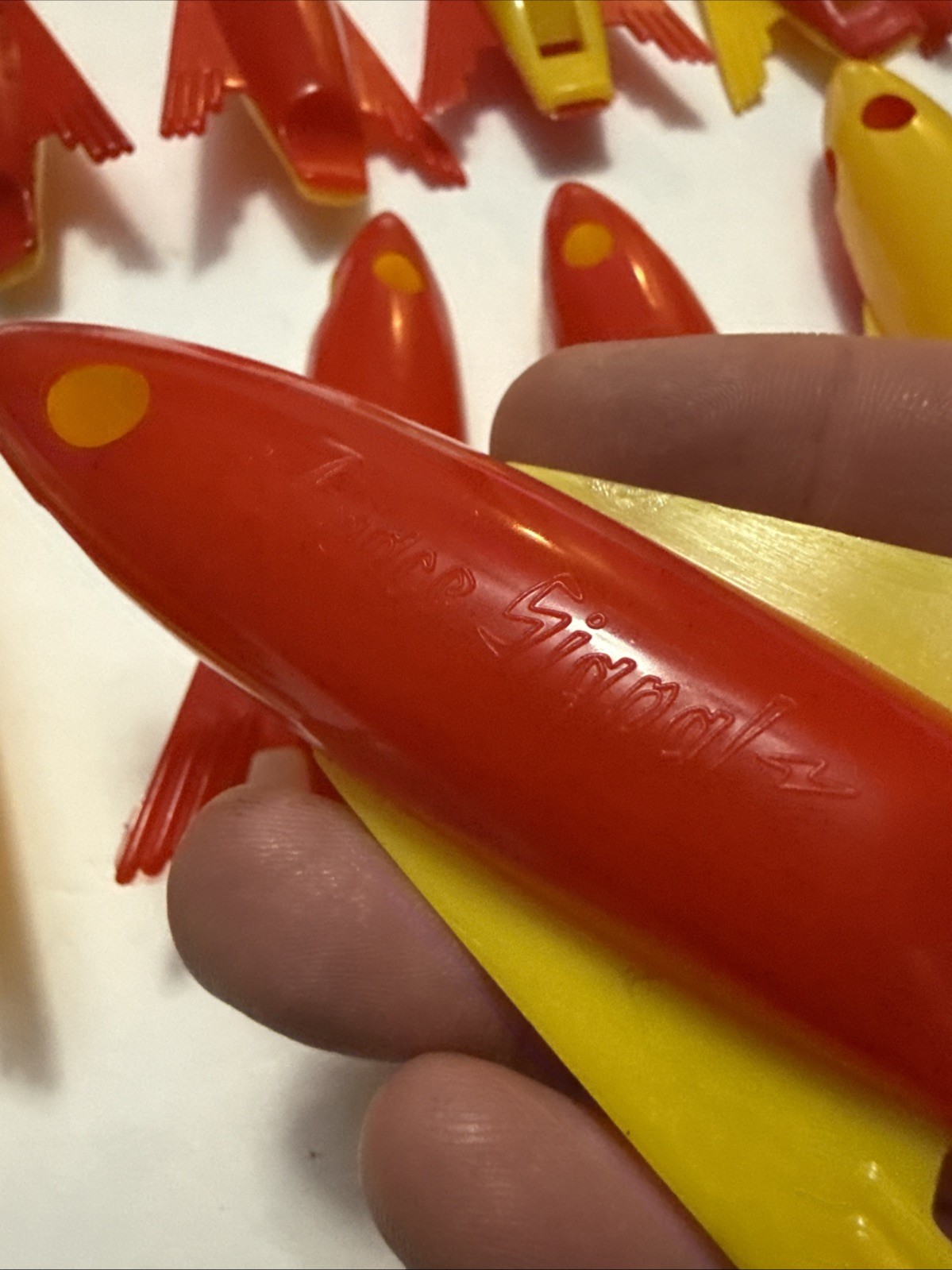 VINTAGE Lot Of 16 SPEC-TOY SPACE SIGNAL ROCKET WHISTLES MADE IN USA