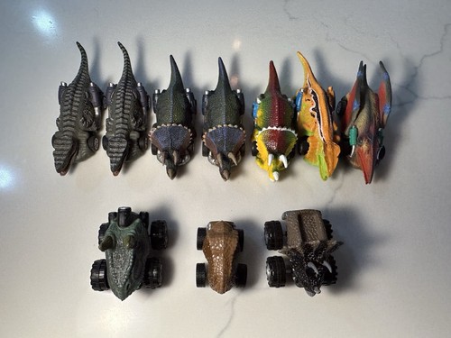Lot of 10 Pull Back Dinosaur Vehicles - Picture 2 of 9