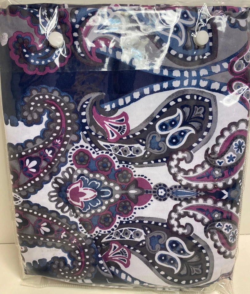 Cortina de ducha de tela de secado rápido Adley púrpura diseño inteligente 72" x 72" Foto 4 de 4