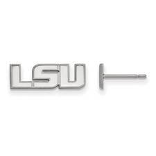 10k White Gold Louisiana State University XS (Tiny) LSU Post Earrings