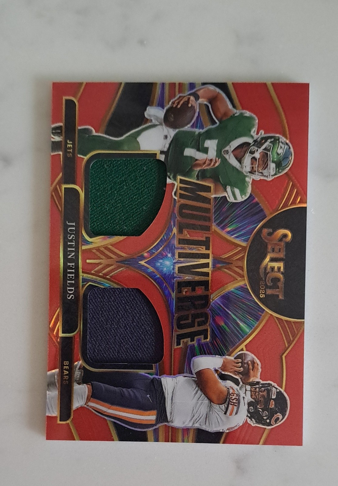 2025 Panini Select - Multiverse Justin Fields #MVJ-JFS Red Prizm (MEM)
