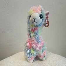 Ty Beanie Babies Lola Rainbow Multicolor Llama Plush Toy Ages 3+ 3-11 Years