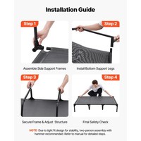 Uimoso Elevated Dog Bed for Large Dog Portable Raised Dog Cot w/ Metal Frame XL 5