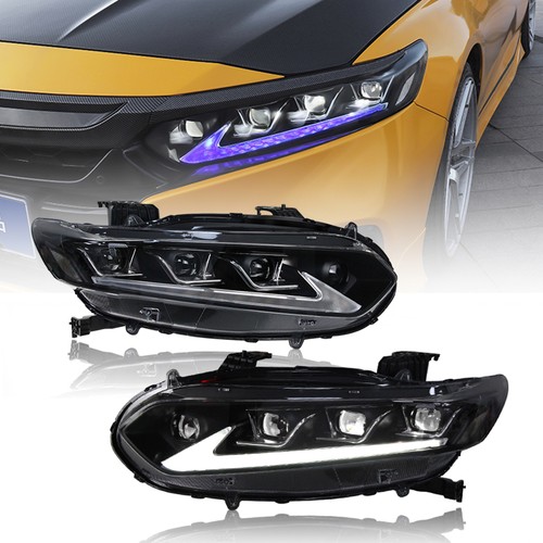 Pair LED Headlights Assembly For Honda Accord 10Th Gen 2018-2022 Head Lamps - Picture 9 of 16