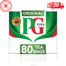 PG Tips Original Black Tea Bags – 80 Biodegradable, Full-Flavour Cups 0.05 per strip
