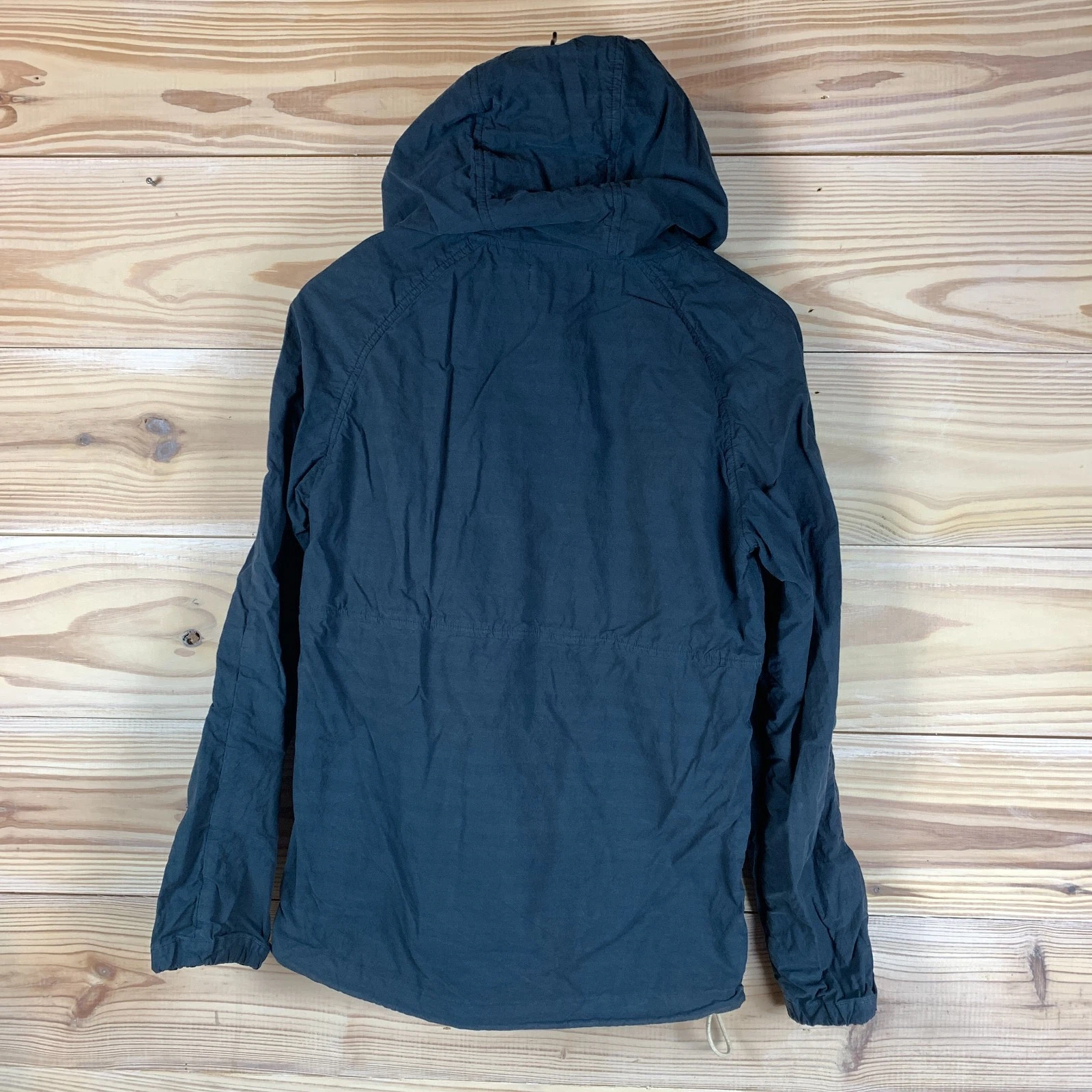 Creep Clothing By Hiroshi Awai Parka Jacket Small Navy Cotton Hooded Henley Coat - product detail image 3