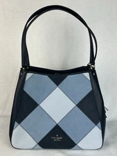 Kate Medium Blue Leather Handbag