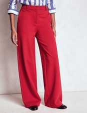 NWT BODEN Ponte Wide Leg Belgravia Trousers Pants Size 10R 129 Carmine Red