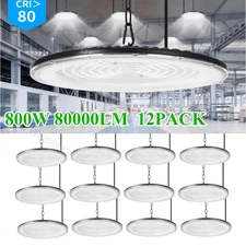 12 Pack 800W Led UFO High Bay Light 800 Watts Commercial Factory Warehouse Light