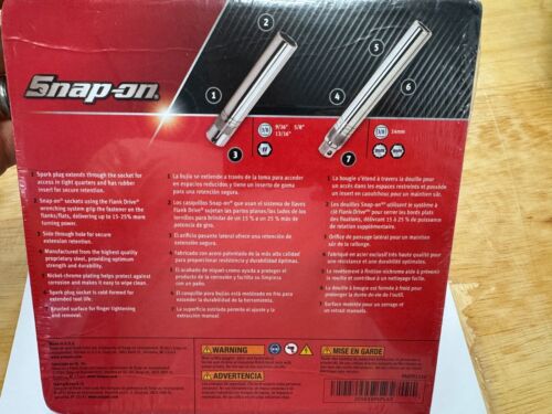 Snap-on Tools USA NEW 3/8" Drive EXTRA DEEP Spark Plug Socket Set 205ESSPKPLG3 - Bild 4 von 6