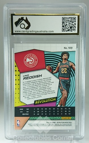 Tarjeta de novato Panini Revolution Cam 2019 rojiza clasificación 10 - Imagen 2 de 2