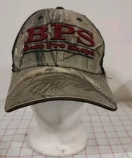 BPS Bass Pro Shops Camo Trucker Cap Hat Green Mens Adjustable Embroidered Mesh