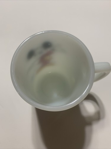 Vtg Mickey Mouse Today 1980 Pepsi Milk Glass Coffee Mug Anchor Hocking Disney - Picture 2 of 4