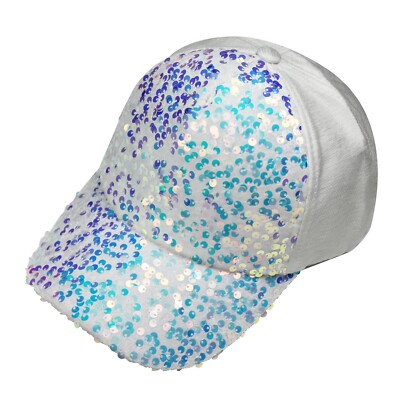 Multicolor Sequin Patchwork Baseball Cap Festival Rave Party Hat Sparkly Forest & Twelfth Reversible Sequin Trucker Hat for Women  main image 4