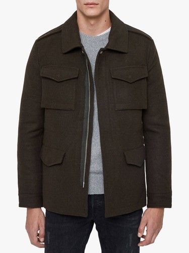 AllSaints Kadleston Coat Jacket Cocoa Brown M BNWT - Picture 2 of 13