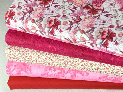 100% cotton fabric Fat Quarter Bundle quilting patchwork craft floral flowers C - Picture 87 of 170