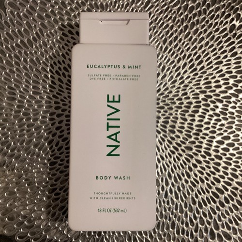 Native Natural Body Wash 18oz Eucalyptus & Mint Sulfate Free Paraben Free 18oz