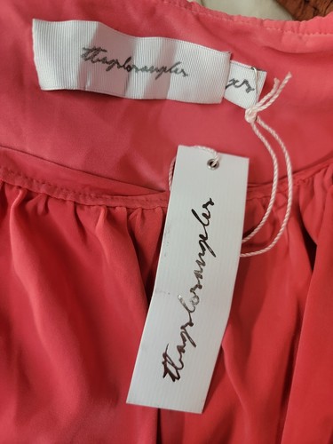T-Bags Los Angeles Ruched Coral Women's Bodycon Flounced Dress XS NWT #W - Picture 8 of 10