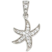 AnhäNger Seestern Aus 925 Silber Rhodiniert Mit Zirkonia Halsschmuck Damen