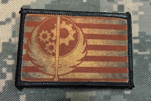 Patch moral drapeau de la Fraternité de l'Acier militaire tactique armée drapeau américain crochet  - Photo 1 sur 12