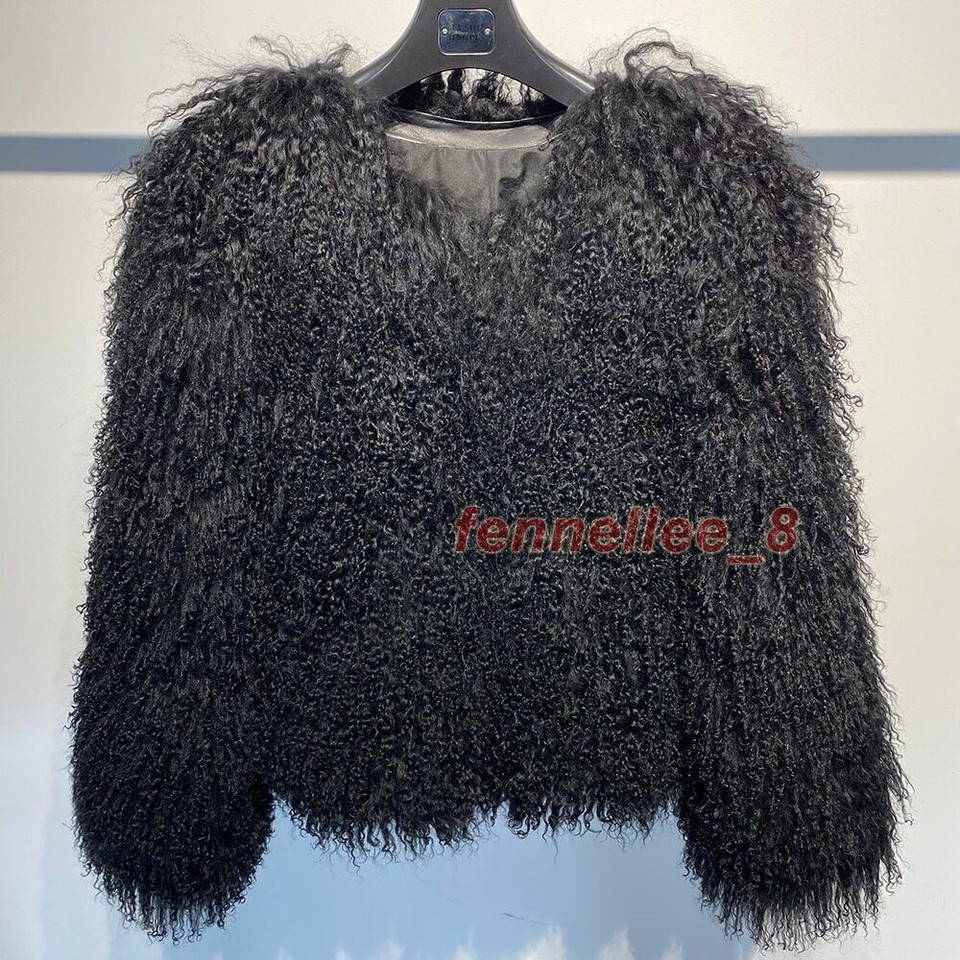 Women's Mongolian Sheep Curly Fur Quilted Coat