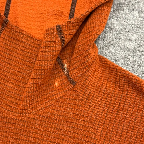 Melanzana Micro Grid Hoodie Kids Small Orange Baselayer Colorado Gorpcore - Picture 4 of 11