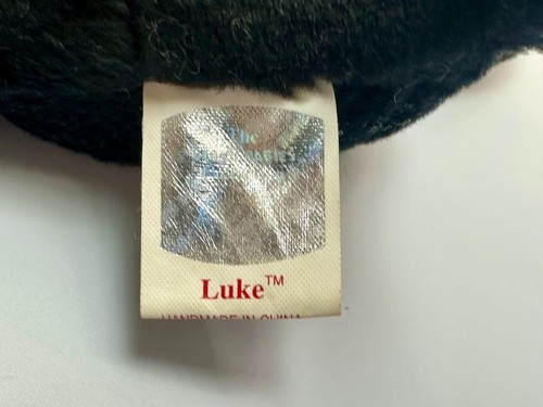 Luke the Black Labrador Dog Birth June 15 1998 Plush Toys Ty Beanie Baby Retired - Picture 8 of 19