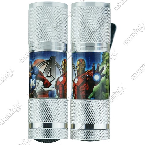 Kids Licensed Disney Cartoons Aluminium 9 LED Torch Light Boys Xmas Gift 8.7cm - Picture 244 of 302