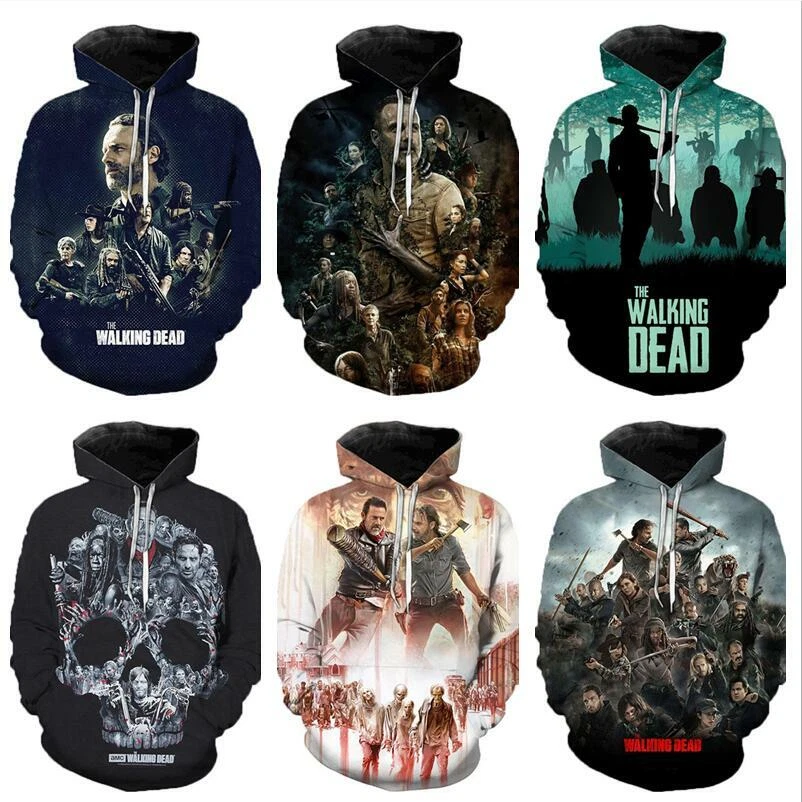 Walking dead on sale zip up hoodies