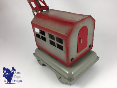 Grue Mobile Mécanique VEBE 310 – Jouet Ancien Tôle France 1950 – Avec Clé