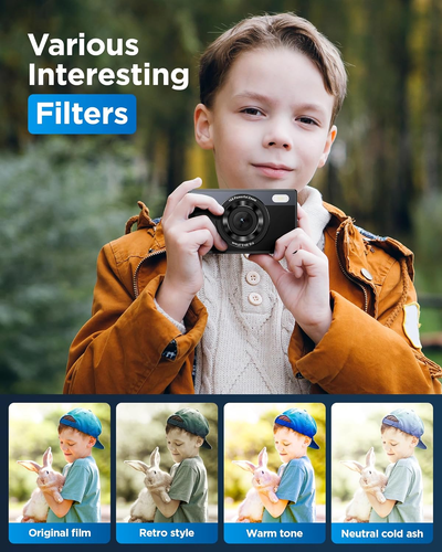 Cámara Digital Para Niños 48MP Vlogging Anti-Shake Zoom 16X YouTube - Imagen 4 de 8