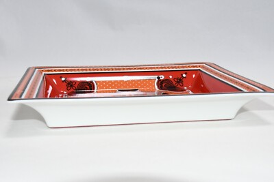 Hermes Brandebourgs Change tray porcelain Ashtray orange pink
