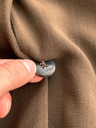 VTG Jil Sander Brown Luxury Pockets Fleece Wool Blazer - Picture 8 of 9