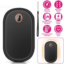 2 in 1 Rechargeable Hand Warmer 5000mAh USB Electric Power Bank Heater Pockets