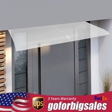 Rain Shelter Cover Window Awning Rain Shelter Front Door Canopy Clear 63*19.7 in