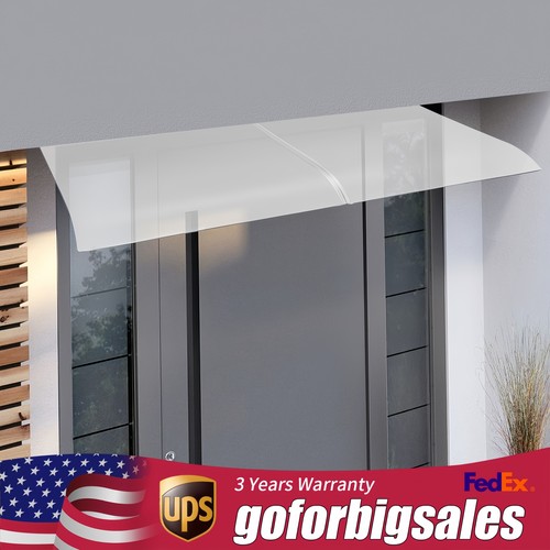 Rain Shelter Cover Window Awning Rain Shelter Front Door Canopy Clear 63*19.7 in