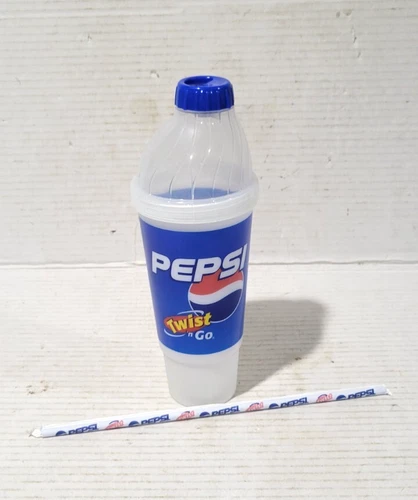 Vtg 1990's Pepsi Twist 'n Go NFL Buffalo Bills 32oz Cup with Sealed Straw