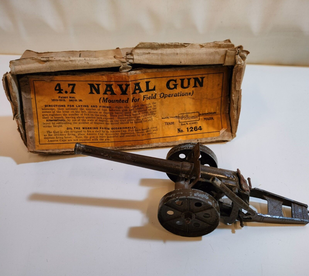 Britains 4.7 Diecast Naval Gun No. 1264 In Original Box | eBay