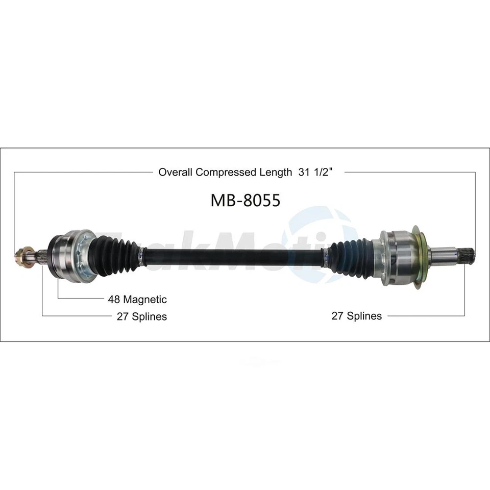 Eje TrakMotive CV 2x se adapta de 2010 a 2016 Mercedes-Benz E350 Foto 2 de 2