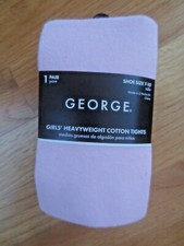 Girl SOLID PINK COTTON tights NWT 7 8 9 10 WINTER