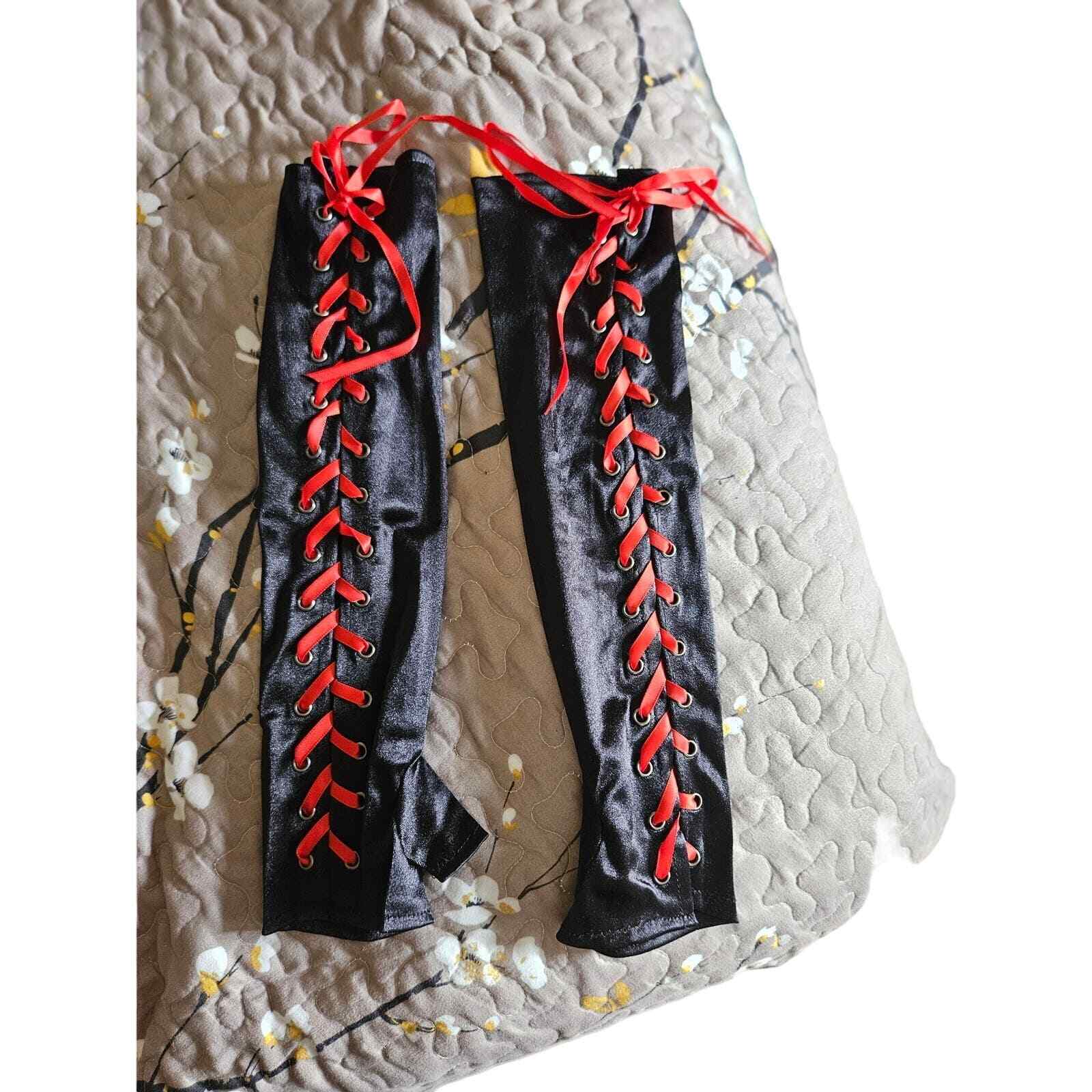 Seven Til Midnight Women's Lace-Up Gloves, Black, One Size