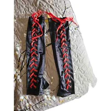 Seven Til Midnight Women's Lace-Up Gloves, Black, One Size