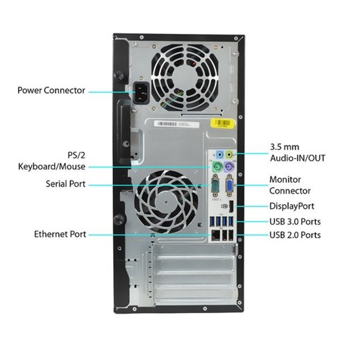 Fast HP Desktop Computer 3.6GHz 16GB RAM 256GB SSD PC Windows 10 WiFi DVD Tower - Picture 4 of 10