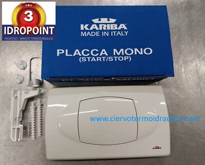 PLACCA KARIBA MONO BIBLO 306100 BIANCA START-STOP PER CASSETTE INCASSO
