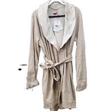 NWOT WOMENS XL HEATHER OATMEAL UGG DUFFIELD II DOUBLE KNIT FLEECE ROBE 1095612