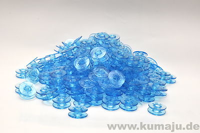 100 blaue Spulen passend für Pfaff Hobbymatic, Tipmatic, Dualmatic