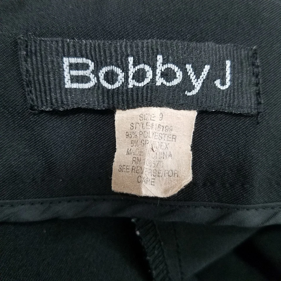 Pantalones de vestir Bobby J. para mujer talla 8 negros lisos de pierna ancha Foto 2 de 4