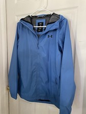 UNDER ARMOUR Forefront Women  s Rain Jacket, Blue, Medium, NWOT