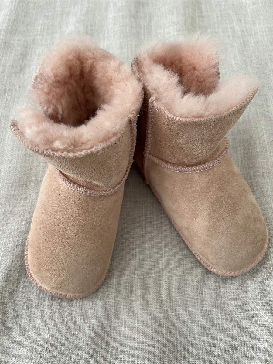 INFANTS large UGG ERIN BABY PINK suede shearling 5202 BOOTIE BS eBay